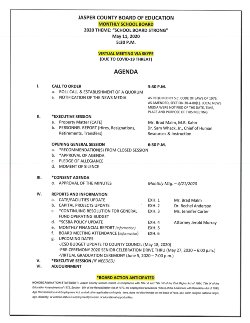 Board Agenda